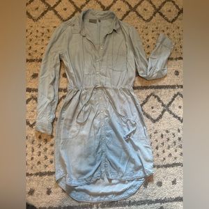 ATHLETA long sleeve denim shirt dress